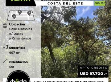Terreno · 697m² · Terreno a 100 m de Av 5 en Costa del Este - Calle Girasoles E/ Dalias y Crisantemos
