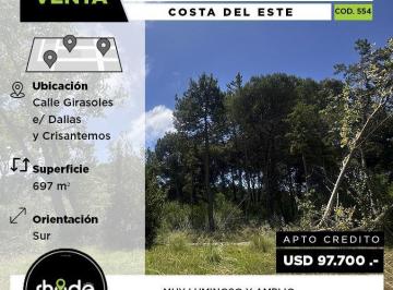 Terreno · 697m² · Terreno a 100 m de Av 5 en Costa del Este - Calle Girasoles E/ Dalias y Crisantemos