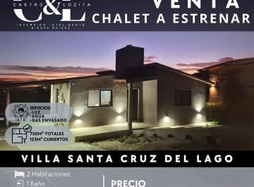 Casa · 123m² · 4 Ambientes · 1 Cochera · Se Vende Chalet a Estrenar 2 Dor, Pileta, Villa Santa Cruz del Lago