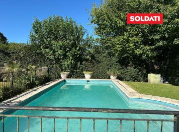 Casa · 205m² · 5 Ambientes · Casa en Venta y Alquiler, con 4 Cuartos y Escritorio. Dependencia. Pileta. Apta Crédito.