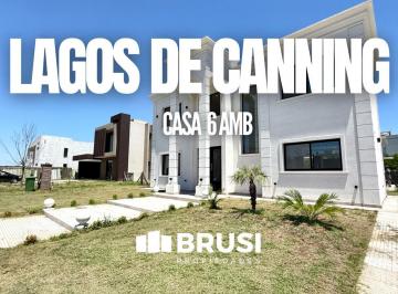 Casa · 204m² · 6 Ambientes · 2 Cocheras · Casa en Venta en Dos Plantas en Barrio Privado Lagos de Canning