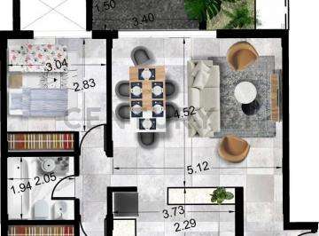 Departamento · 82m² · 3 Ambientes · Belgrano Foret, Camino Gral. Belgrano E/ 465 y 466. Departamento de 2 Dorm.