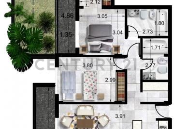 Departamento · 97m² · 3 Ambientes · Belgrano Foret, Camino Gral. Belgrano E/ 465 y 466. Departamento de 2 Dorm.