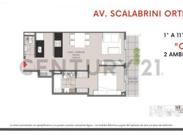 Departamento · 44m² · 2 Ambientes · Departamento en Venta