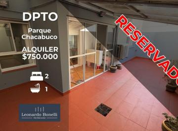 Departamento · 60m² · 3 Ambientes · Departamento 3 Ambientes en Parque Chacabuco con Amplio Patio
