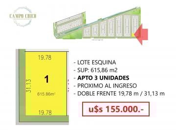 Terreno , Córdoba · Venta. Lote de 615 m² Apto P/3 Duplex. Campo Chico