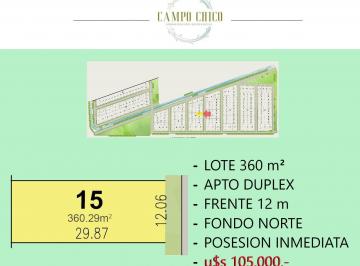 Terreno , Córdoba · Venta. Campo Chico. Lote Apto Duplex