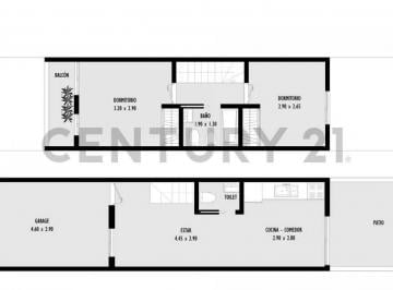 PH · 69m² · 3 Ambientes · PH Al Frente Dos Dorm. y Cochera