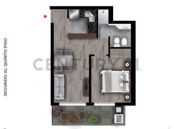 Departamento · 40m² · 2 Ambientes · Venta Departamento un Dormitorio Barrio Martin con Balcón. F