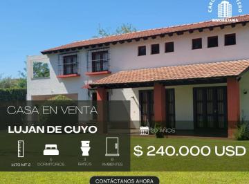 Casa de 8 ambientes, Chacras de Coria · Casa en Venta Lujan de Cuyo - Chacras de Coria