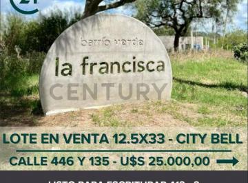 Terreno · 412m² · Lote en City Bell, Barrio Abierto La Francisca 446 y 135