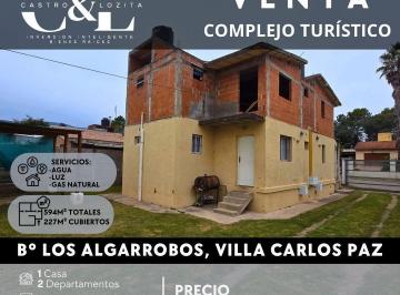Hotel · 226m² · 10 Ambientes · 1 Cochera · Se Vende Casa 4 Dptos/ Complejo Turístico B° Los Algarrobos - Carlos Paz