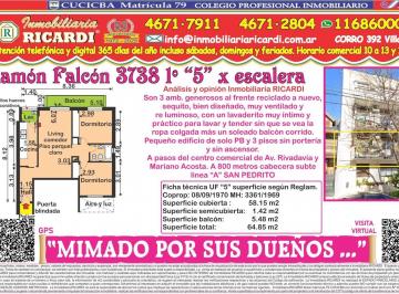 Departamento · 58m² · 3 Ambientes · Mimado por Sus Dueños - Impecable 3 Amb. Al Frente C Balcón
