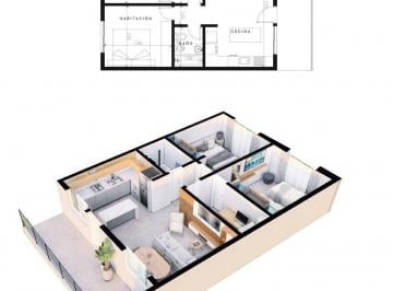 Departamento · 73m² · 3 Ambientes · Departamento en Los Cardales