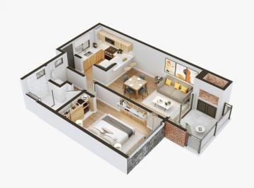 Departamento · 57m² · 2 Ambientes · Departamento de Categoría a 50 m del Centro en Villa General Belgrano