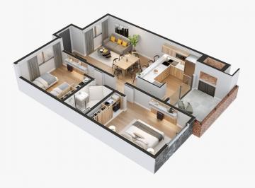 Departamento · 79m² · 3 Ambientes · Departamento de Categoría a 50 m del Centro en Villa General Belgrano