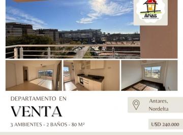 Departamento · 80m² · 3 Ambientes · 1 Cochera · Departamento 3 Amb - Antares, Nordelta