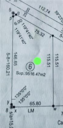 Terreno · 9516m²