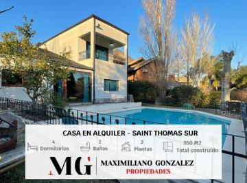 Casa · 350m² · 7 Ambientes · Casa en Alquiler, 7 Ambientes - Saint Thomas Sur, Esteban Echeverria