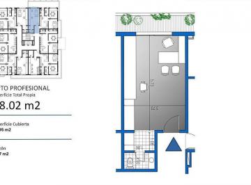 Oficina comercial · 29m² · 1 Ambiente · 1 Cochera · Oficina en Alquiler