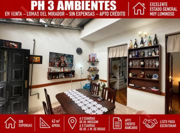 PH · 42m² · 3 Ambientes · PH 3 Ambientes en Venta – Lomas del Mirador – Sin Expensas – Apto Crédito