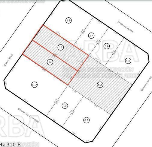 2 lotes en venta, 1274m² totales — Chauvín
