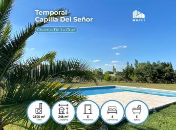 Casa · 200m² · 5 Ambientes · 8 Cocheras · Excelente Casa con Parrilla y Pileta - Alquiler Anual - Capilla del Señor