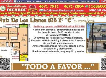 Departamento · 70m² · 4 Ambientes · Todo a Favor. 4 Amb. + Balcon Contrafrente