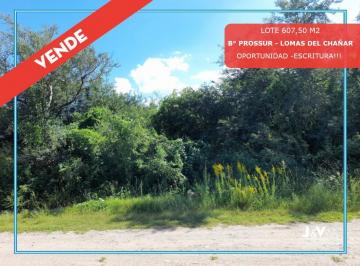 Terreno · 607m² · Terreno en Venta 607,5 m². B° Prossur - Lomas del Chañar - Rio Ceballos. con Escritura!