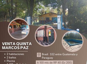 Quinta vacacional · 75m² · 2 Dormitorios · 1 Cochera · Venta Quinta Marcos Paz