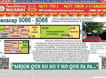 Casa · 307m² · 5 Ambientes · 1 Cochera · Mejor Que So So y No Que Fa Fa Casa con Parque Lote 8,66x55