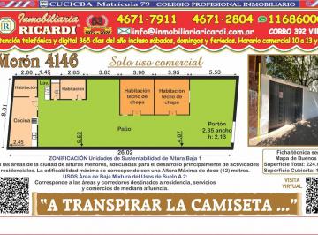 Casa · 124m² · 3 Ambientes · A Transpirar La Camiseta. Casa Solo Uso Comercial