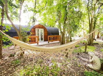 Quinta vacacional · 26m² · 1 Dormitorio · 1 Cochera · Cabaña en El Bosque de Villa Ruiz, Bs As.
