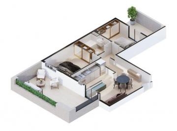 Departamento · 60m² · 5 Ambientes · Depto en Pozo 1½ Dorm, B° Gral Paz, Entrega dic 20