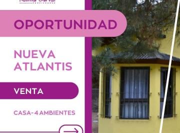 Casa de 4 ambientes, Nueva Atlantis · Casa de 4 Amb. a La Venta en Nueva Atlantis