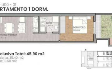 Garage · 9m² · 2 Ambientes · Departamento en Sargento Cabral Unidad U00 - 01