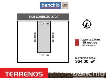 Terreno · 333m² · Venta Lote Apto Constructoras - Rosario Centro
