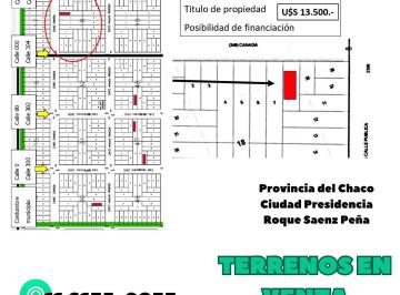 Terreno , Presidencia Roque Sáenz Peña · Excelentes Terrenos