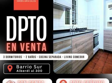 Departamento · 58m² · 4 Ambientes · Venta Hermoso Dpto de 3 Dorm. – Alberdi 300 – Barrio Sur