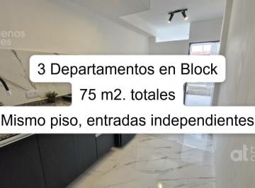 Edificio · 69m² · 2 Ambientes · Tres Departamentos 2 Ambientes en Venta - Centro - Oportunidad de Inversión