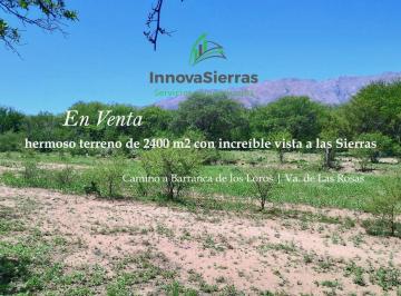 Terreno · 2400m² · Venta Hermoso Lote de 2400 m² con Vista Increíble a Las Sierras| Escritura y Servicios