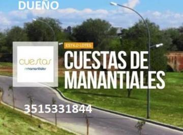 Terreno 250m² Venta Manantiales · Cuestas de Manantiales