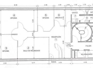 Oficina comercial de 4 ambientes, San Nicolás · Alquiler Oficina 97 m², Luminosa, No Residencial