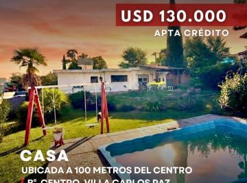 Casa · 151m² · 3 Ambientes · 1 Cochera · Venta Casa 2 Dorm. con Pileta a 100 m del Centro en La Quinta 1ra Sección - Villa Carlos Paz