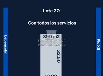Terreno · 390m² · Paso del Rey - Lote 12 X 32,50 con Todos Los Servicios