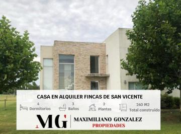 Casa · 240m² · 5 Ambientes · 1 Cochera · Casa en Alquiler, 5 Ambientes - Fincas de San Vicente