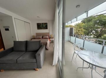 Departamento · 28m² · 1 Ambiente · 1 Cochera · Monoambiente con Gran Balcón, Equipado y Amoblado