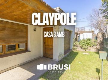 Casa · 90m² · 3 Ambientes · 2 Cocheras · Casa en Venta en Claypole Sobre 2 Lotes