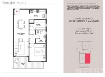 Departamento · 47m² · 2 Ambientes · Venta Departamento 2 Ambientes con Balcón en Wilde