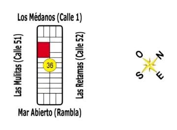 Terreno , Uruguay · 3 Lotes en Block: Las Mulitas E/ Los Médanos y Mar Abierto - La Esmeralda - B534